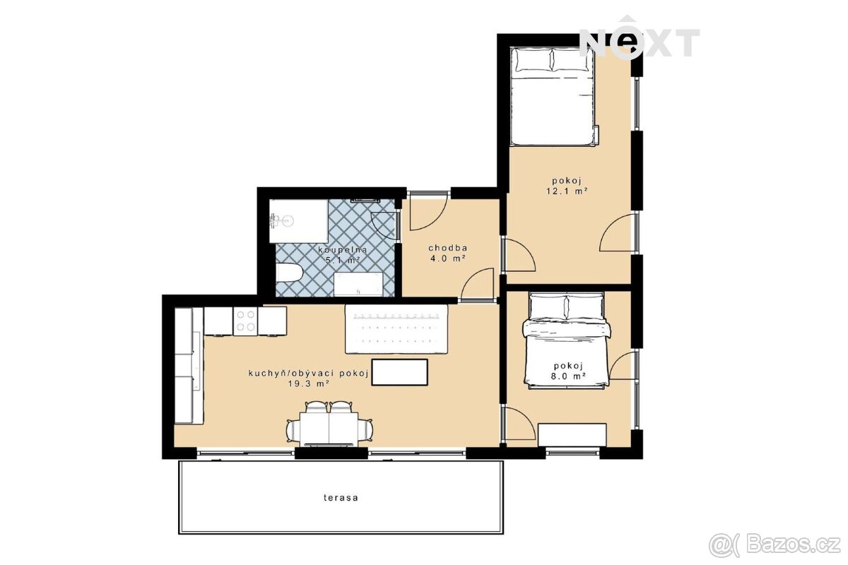 Prodej byt 3+kk, 53㎡ - 19