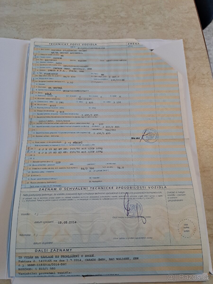 OBYTNÝ VŮZ CARADO A464, 2.3JTD, 2015 - 19