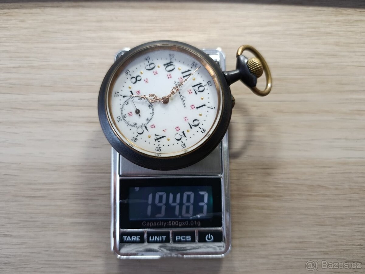 Obrovské kapesní hodinky Regulateur 67mm s průhlednou pracho - 19