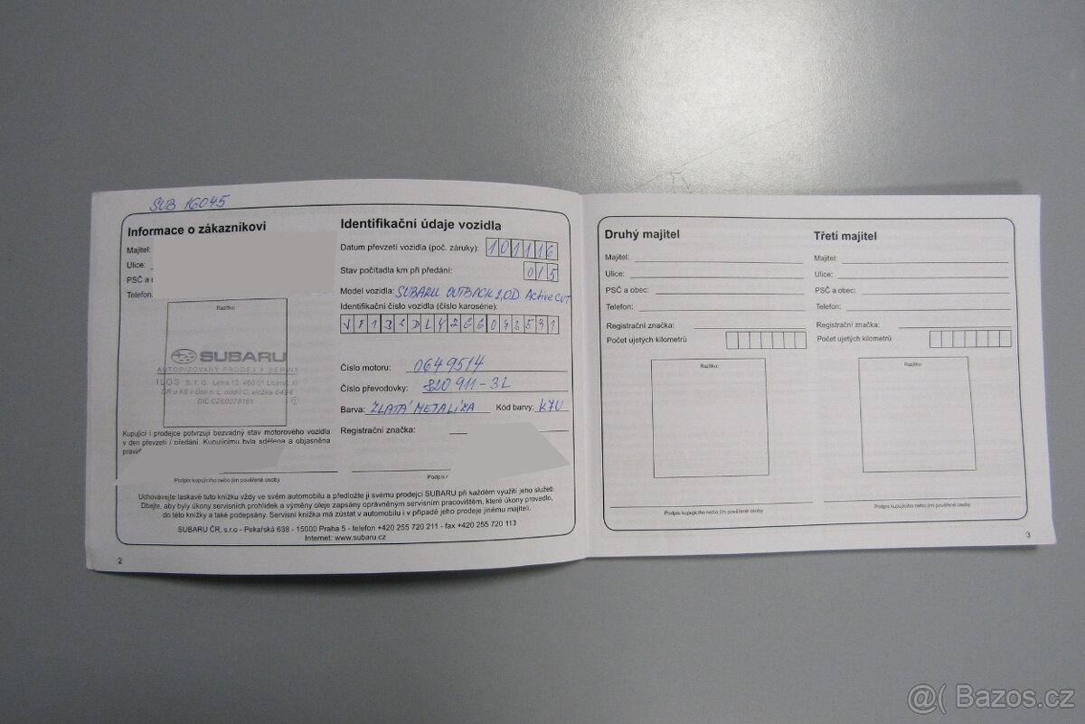 Subaru Outback 2,0D ČR Webasto serv. kň 99 000 Km - 19