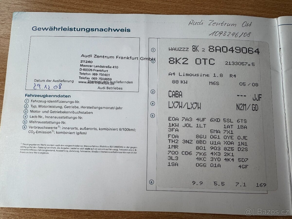 Audi A4 1.8 TFSI Limousine r.v.2008 - 19