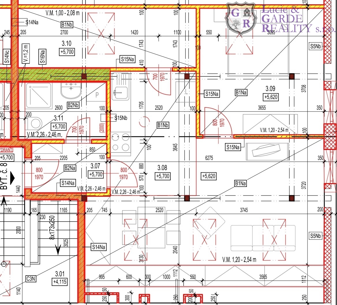 Pronájem, byt 2+kk, 60 m2, Mladá Vožice - 19