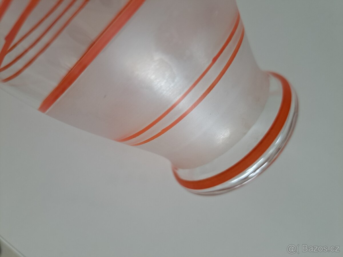 Art deco - džbán a sklenice - retro sklo - 19