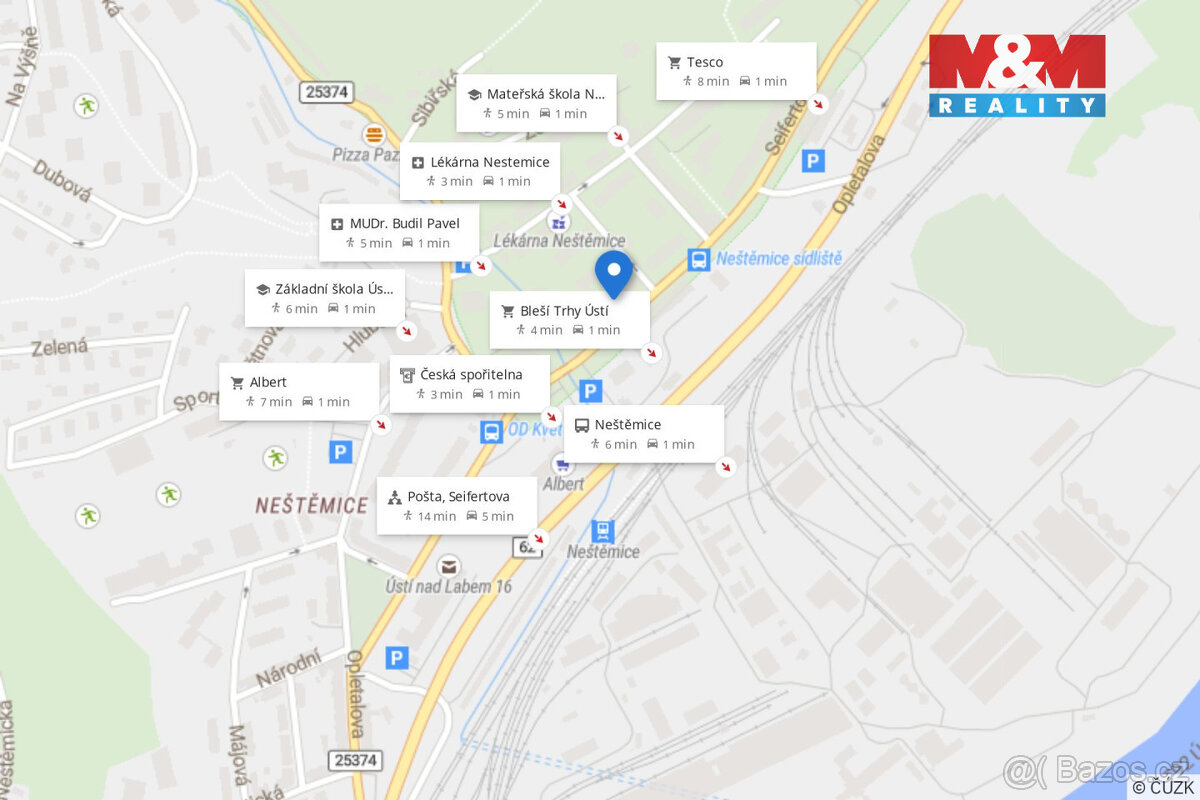 Prodej bytu 3+1, 61 m², Ústí nad Labem, ul. Seifertova - 19