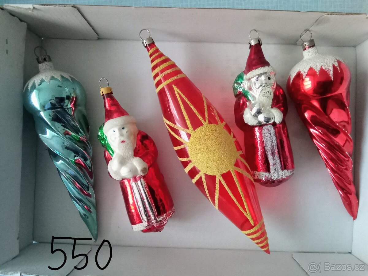 Staré vánoční ozdoby, baňky a jiné - 19