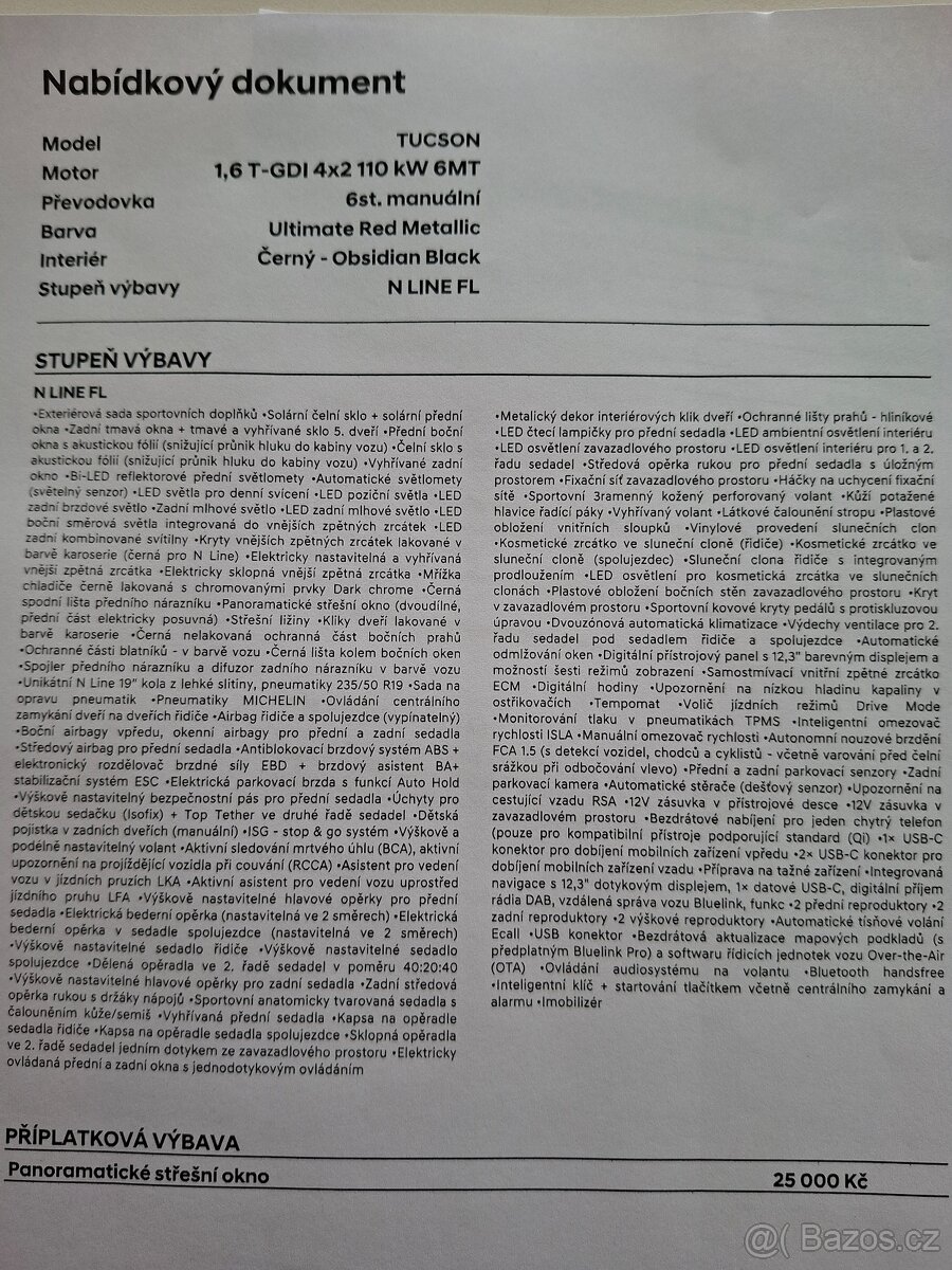 Hyundai Tucson N line 1.6 T-GDi 118 kW nový vůz 7.2025 - 19