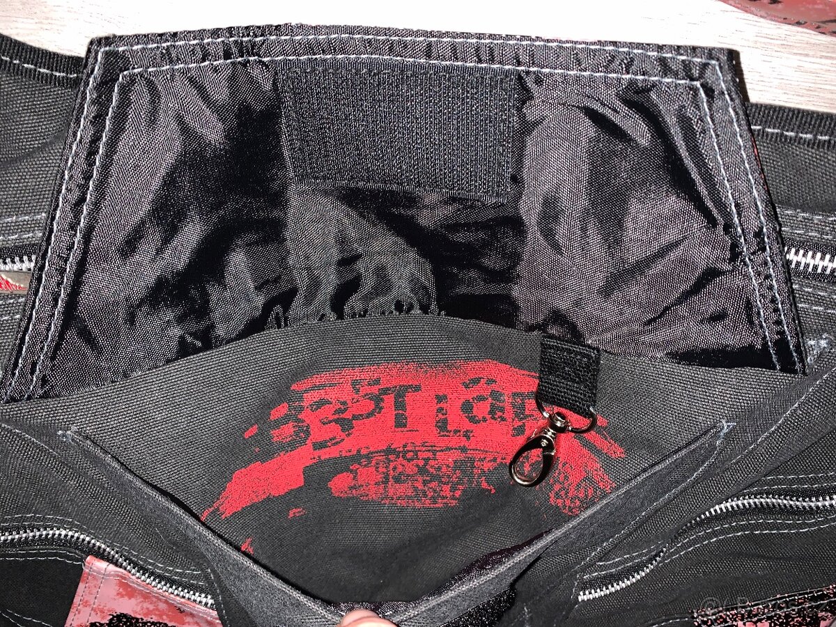 Nový černý batoh s bílým - 19