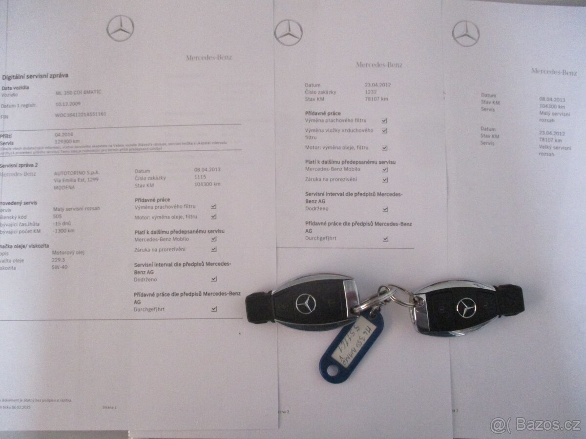 MB ML 350 CDi SPORT 4M NAVIGACE model 2010 ALU 20 - 19