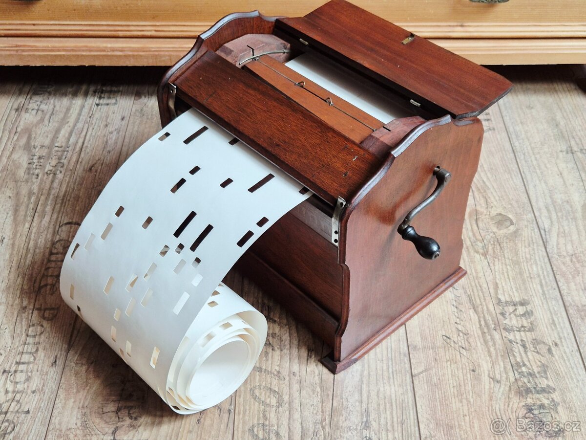 Starožitný hrací stroj, flašinet, The Mechanical Orguinette, - 19