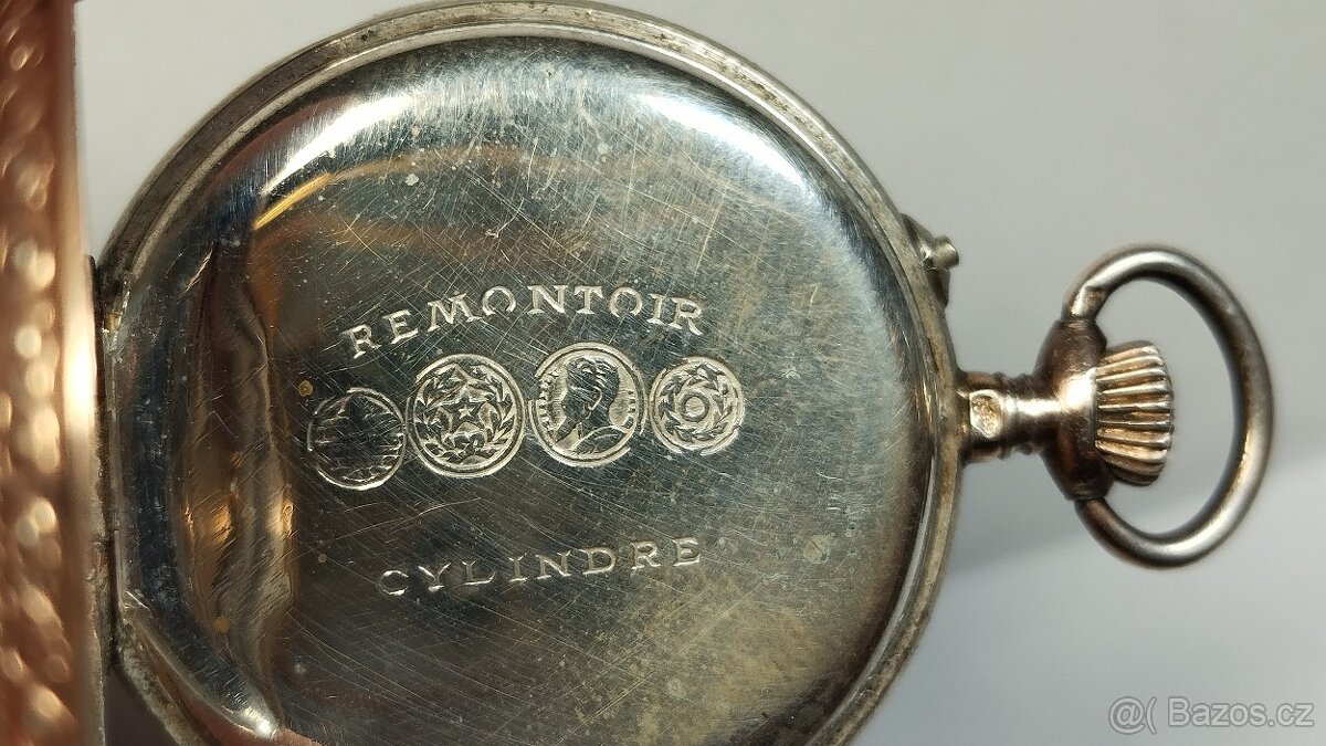 Starožitné celostříbrné pěkně zdobené kapesní jeptišky - 19