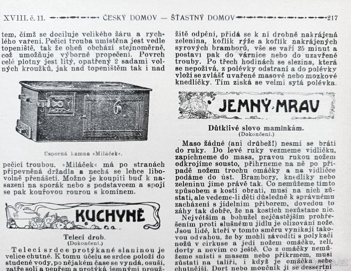 Časopisy Šťastný domov, dva kompletní ročníky 1923 a 1924 - 19