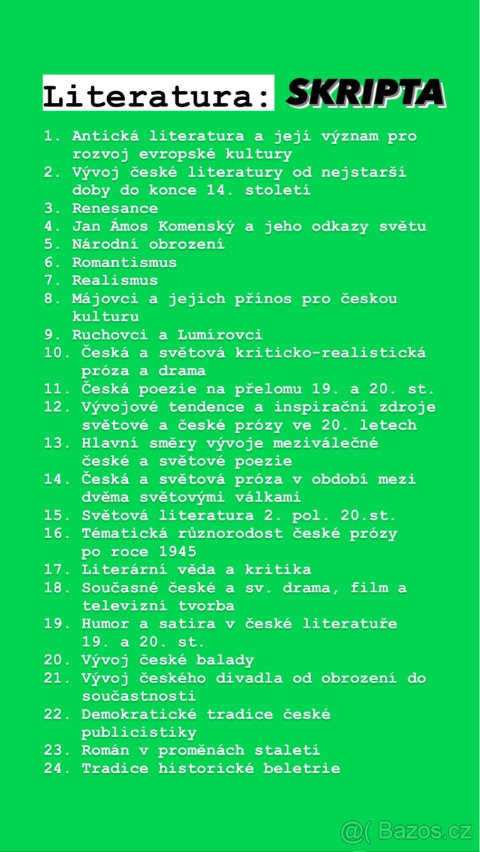 Maturitní četba & Otázky k maturitě 2026 - 19