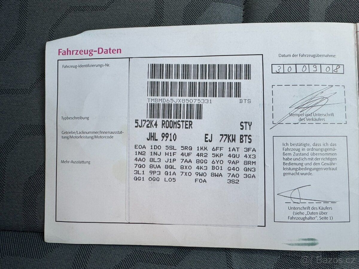 Škoda Roomster 1,6 16V 77 KW SK STK - 19