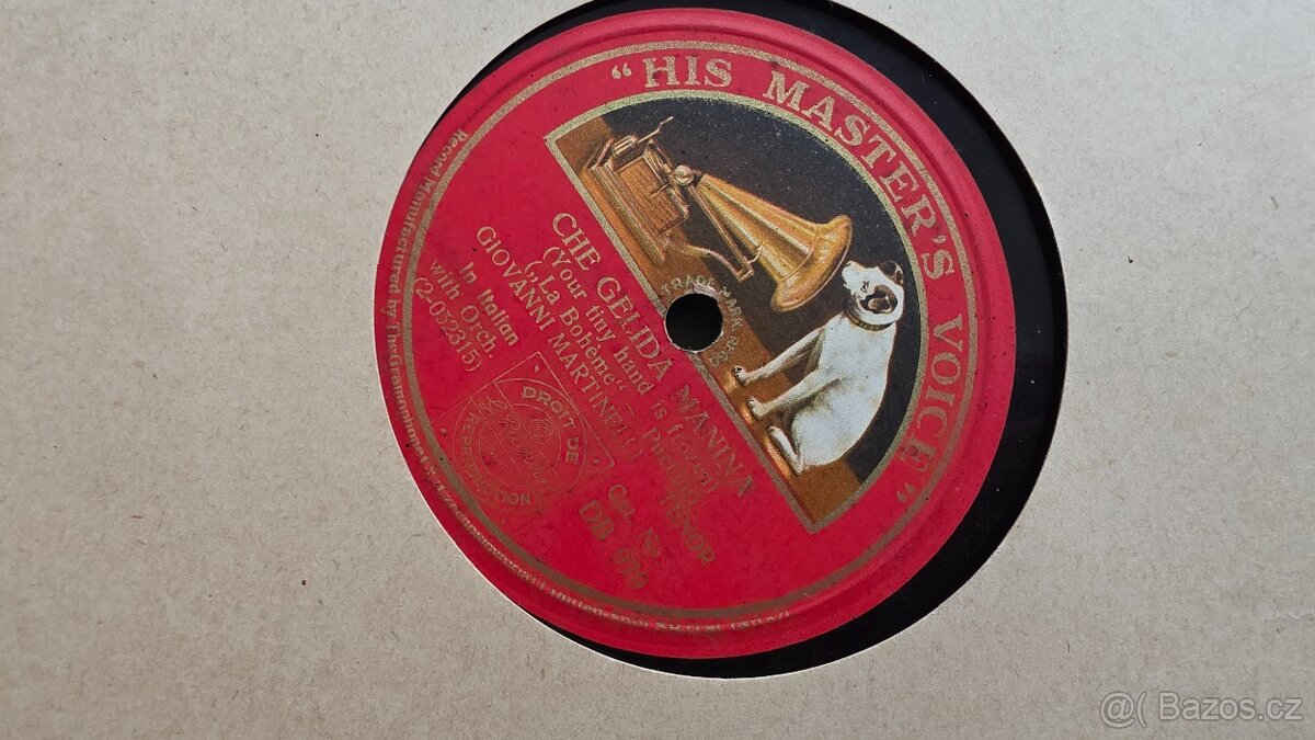 Staré šelakové desky platne LP 78 His Masters Voice - 19