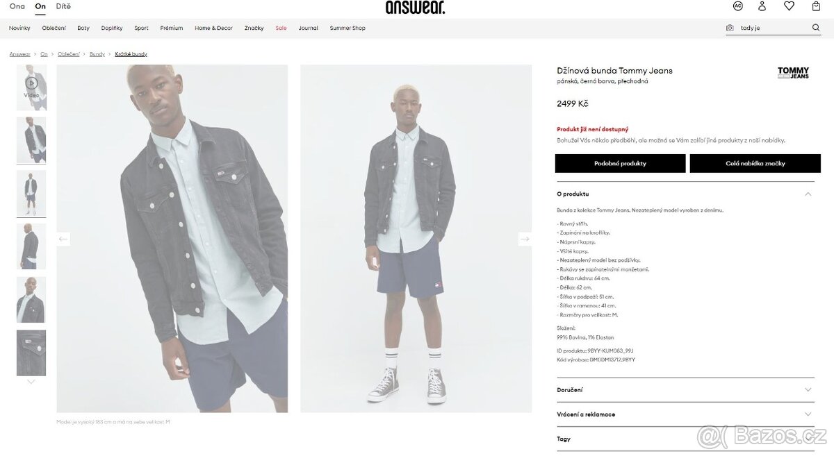 HILFIGER TOMMY Jeans - džíska, bunda ,velikost "M", NOVÁ - 19