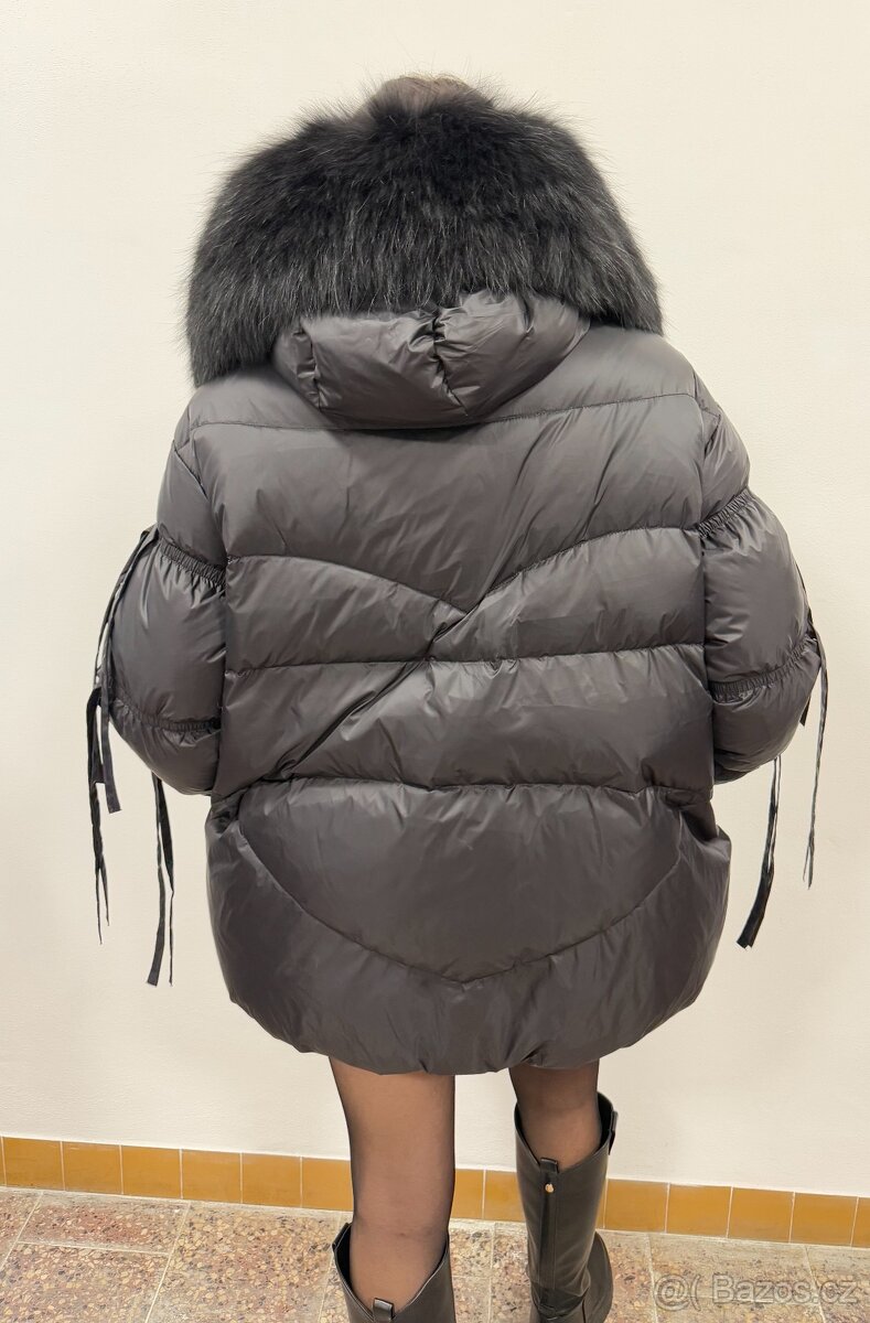 Dámská péřová bunda s pravou liščí kožešinou - 19