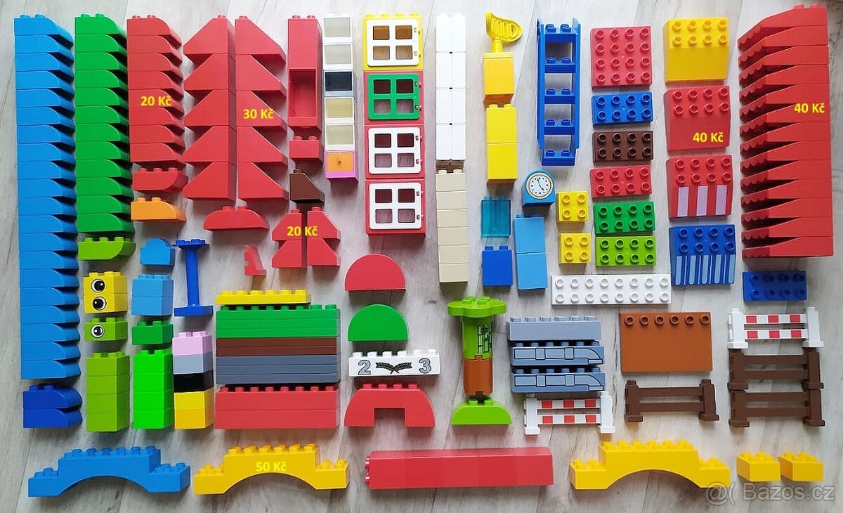 AUTA+STROJE DUPLO, vlaky,koleje, domky,kostky, doplňky - 19