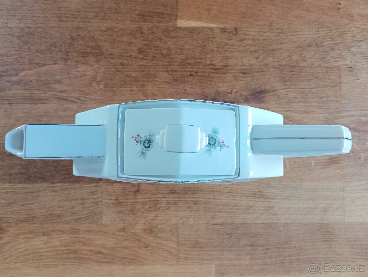 PORCELÁNOVÁ KONVICE VICTORIA - ČESKÉ ART DECO -VÝVOZ FRANCIE - 19