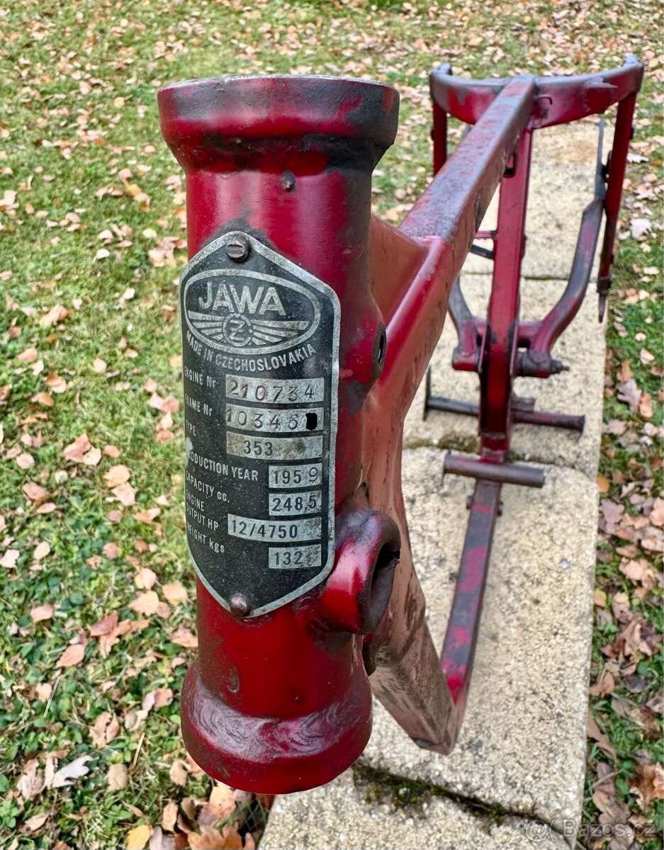 Jawa CZ 250 353 - rám s anglickým štítkem - 19