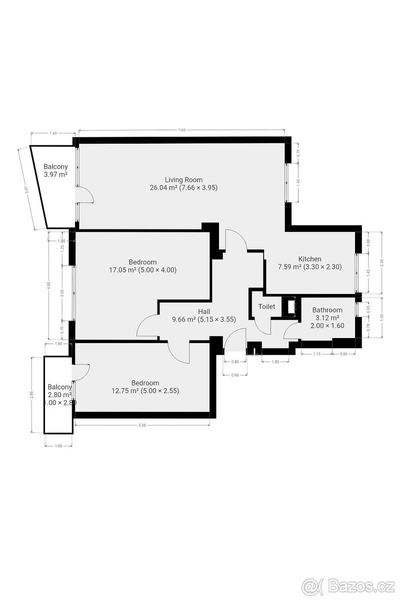 Pronájem bytu 3+1, Rosečská, Krč, 32900 Kč/měs, 84 m2 - 19