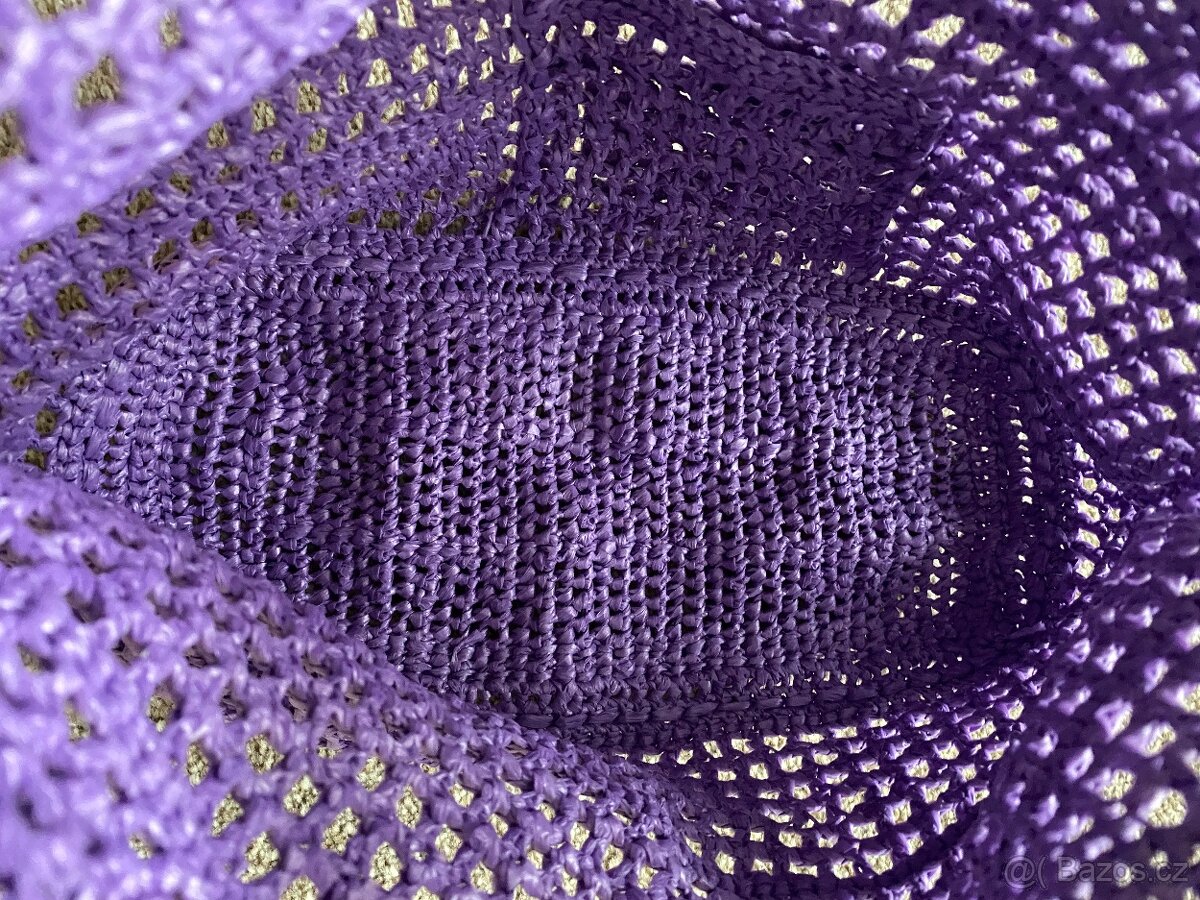 Nové lýkové tašky na knoflíky - červená, fialová - 19