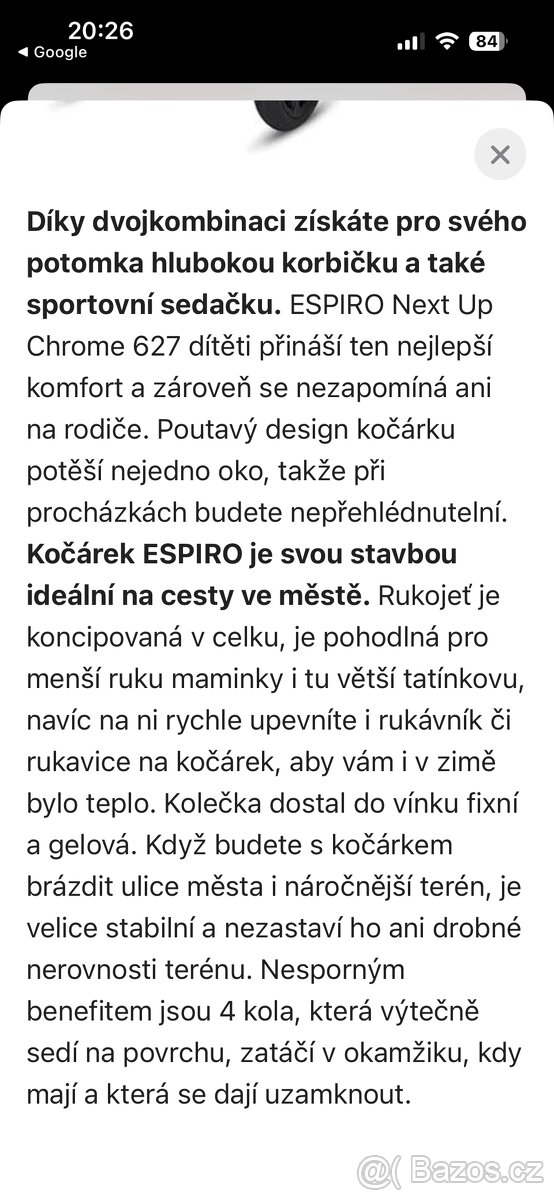 Kočárek Espiro Next Up v záruce - 19