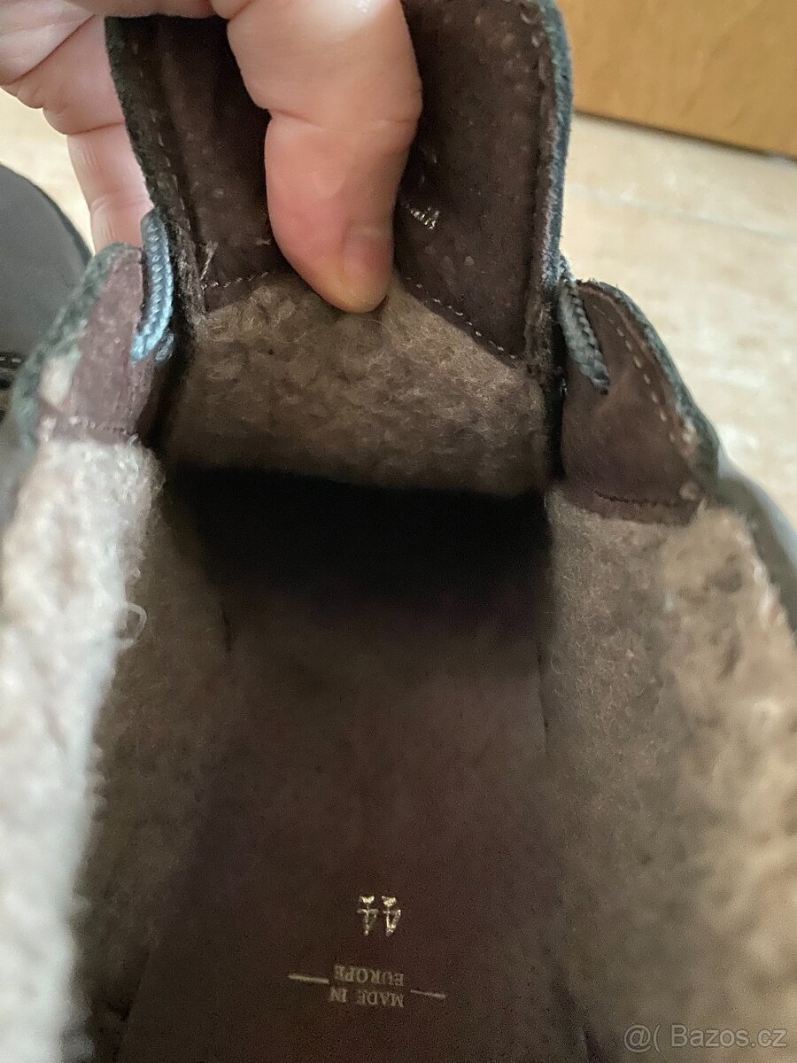 Nové pánské kožené zimní boty Baťa s kožichem - č. 44 - 19