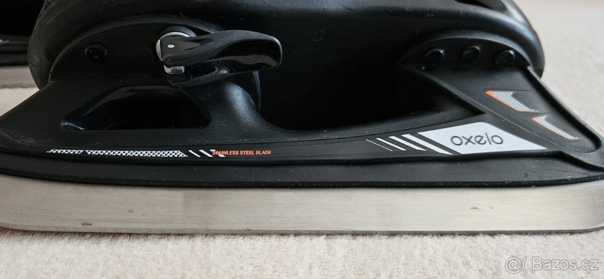 Chlapecké lední brusle Oxelo černo-oranžové, 29-32 - 19