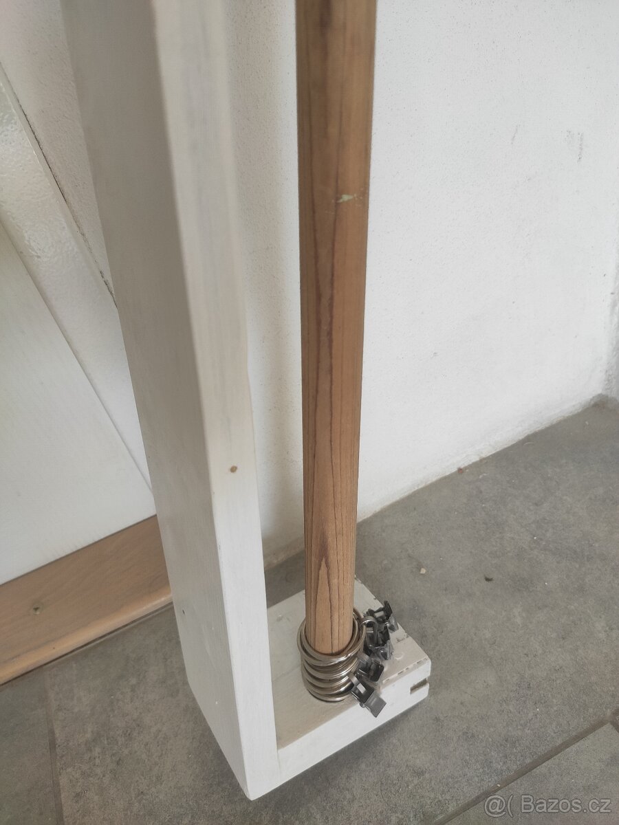 RETRO Garnýže / Garnýž na závěsy záclony dřevěné bílé - 19