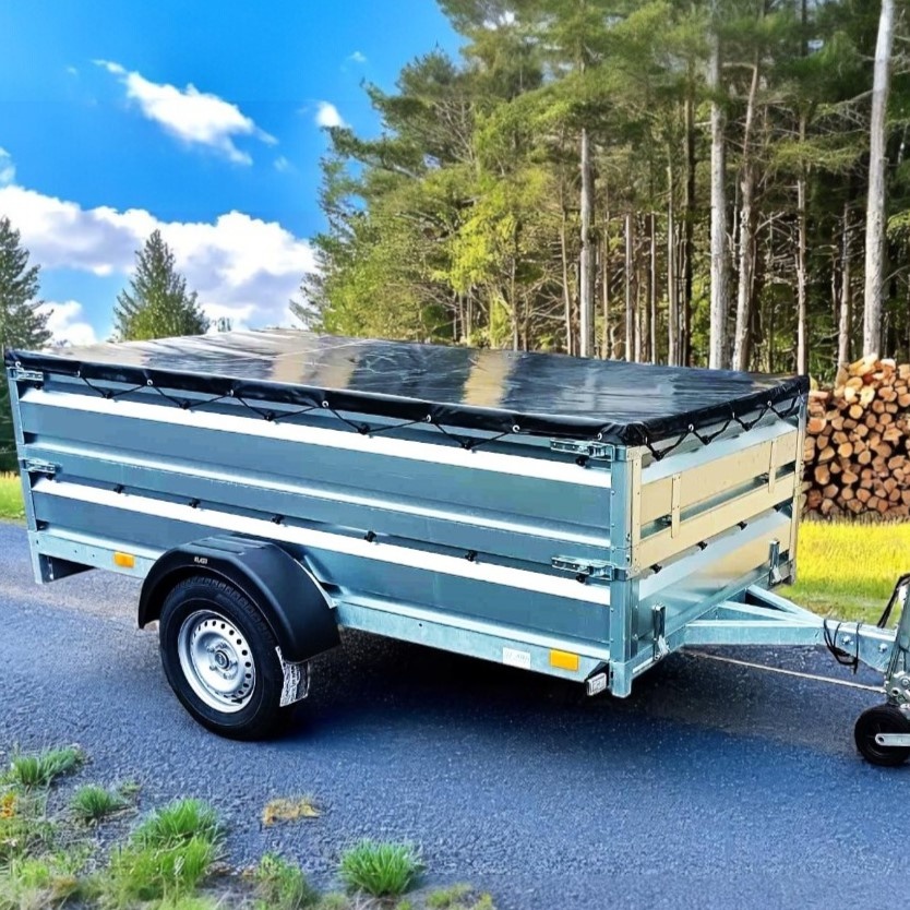 Brzděný přívěsný vozík 1300Kg, 2,65m x 1,30m, svařovaný rám - 19