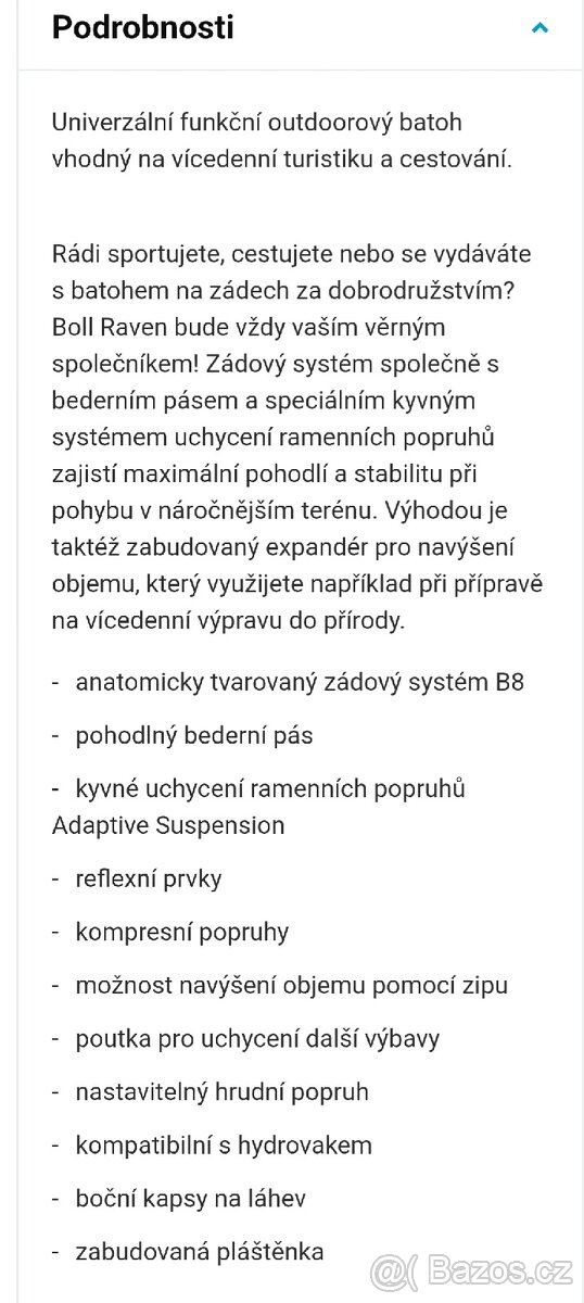 NOVÝ KVALITNÍ TURISTICKÝ BATOH BOLL PC 3300,- - 19