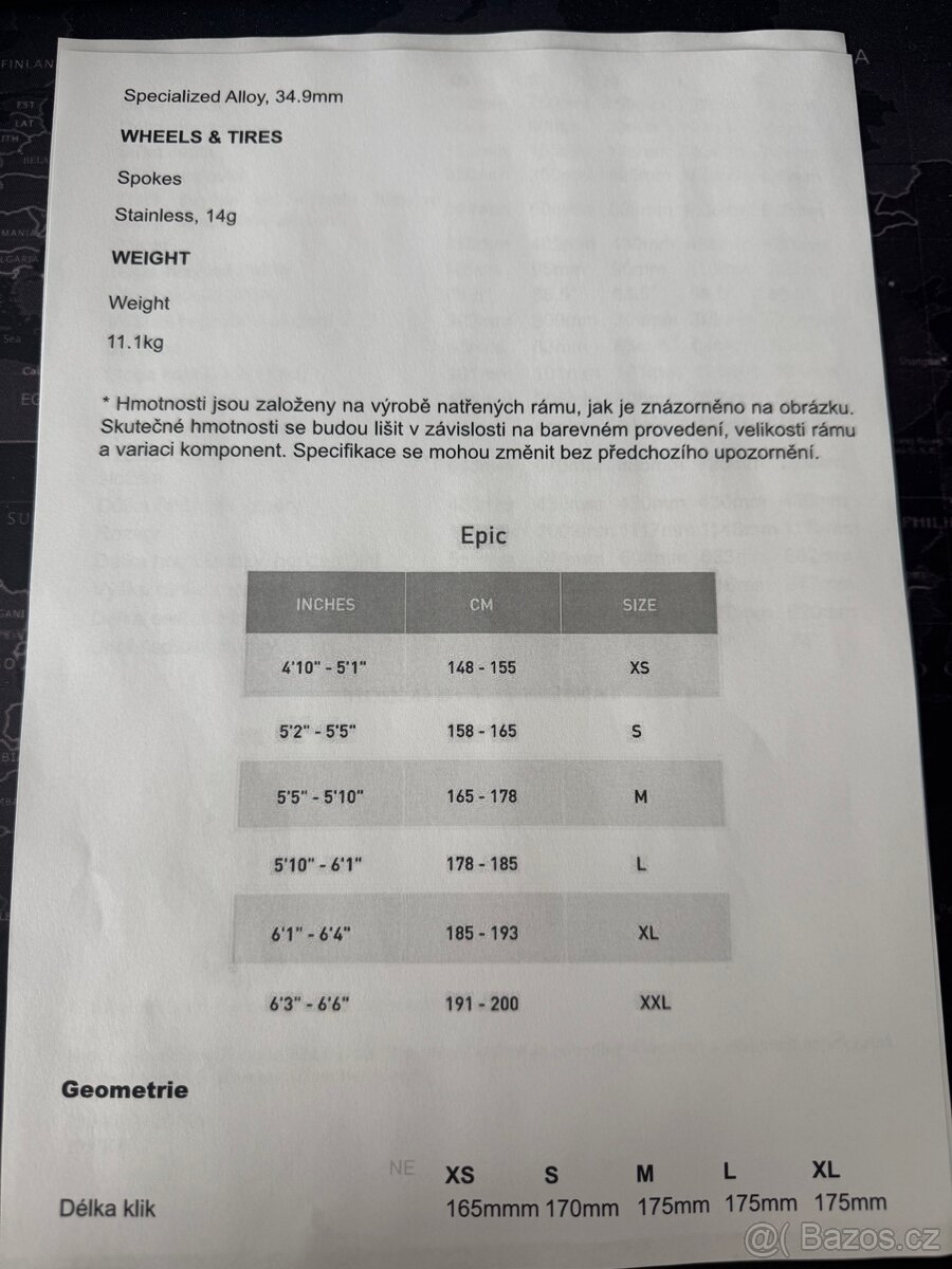 Horské karbonové kolo Specialized Epic Hardtail - 19