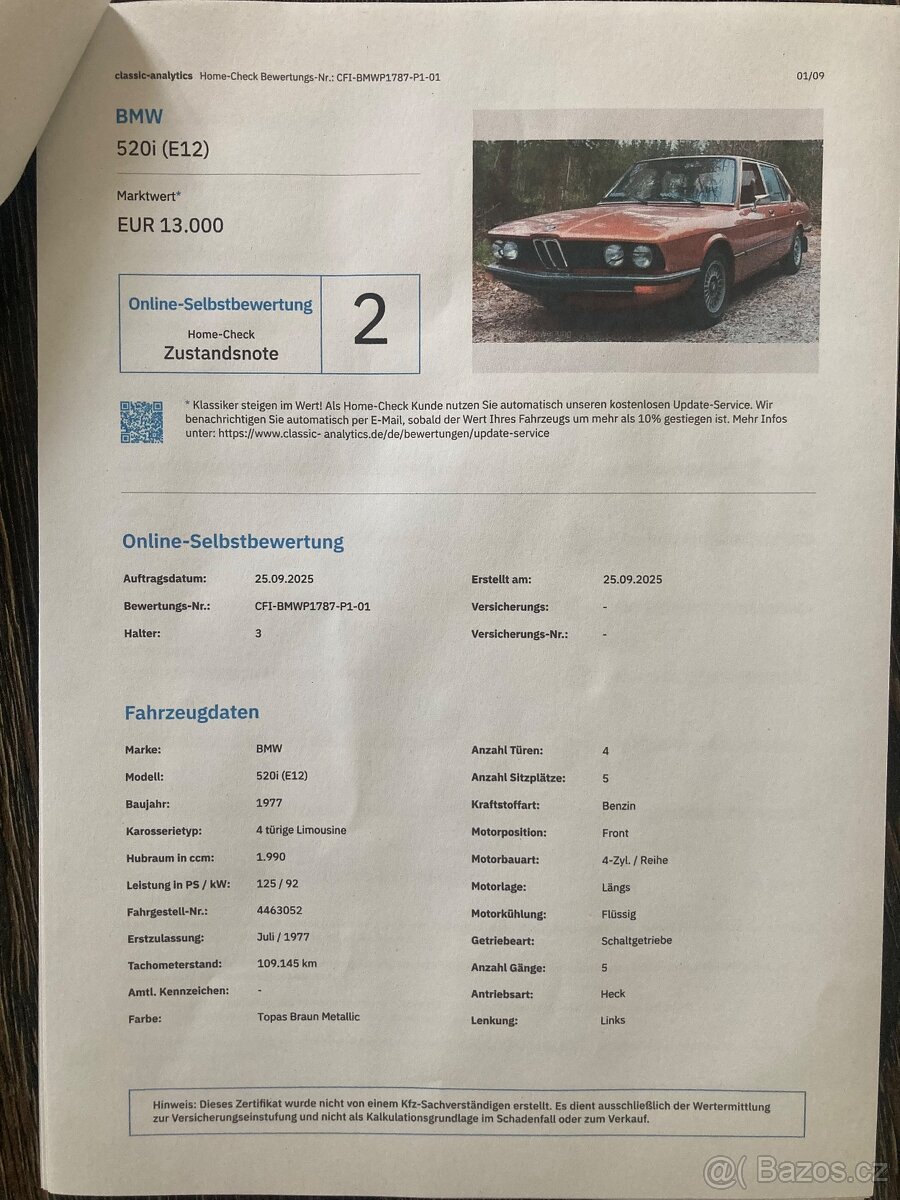 BMW e12 520i 1977 vzácný model - 19