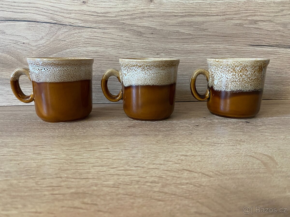 hren keramický hrnek hrneček sada hnědé hrnky - 19