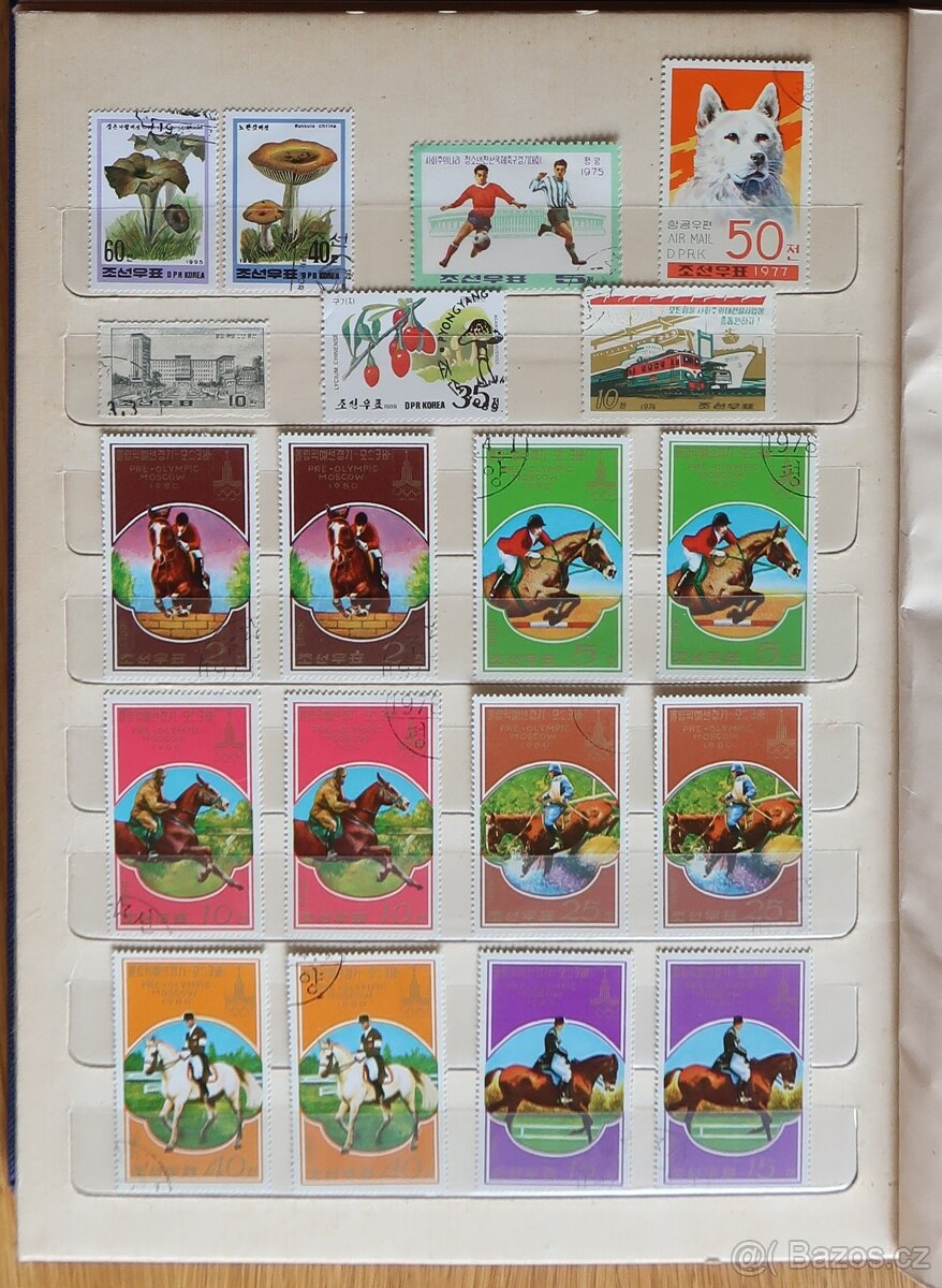 Album modrý + známky SSSR, Japonsko aj. - 19