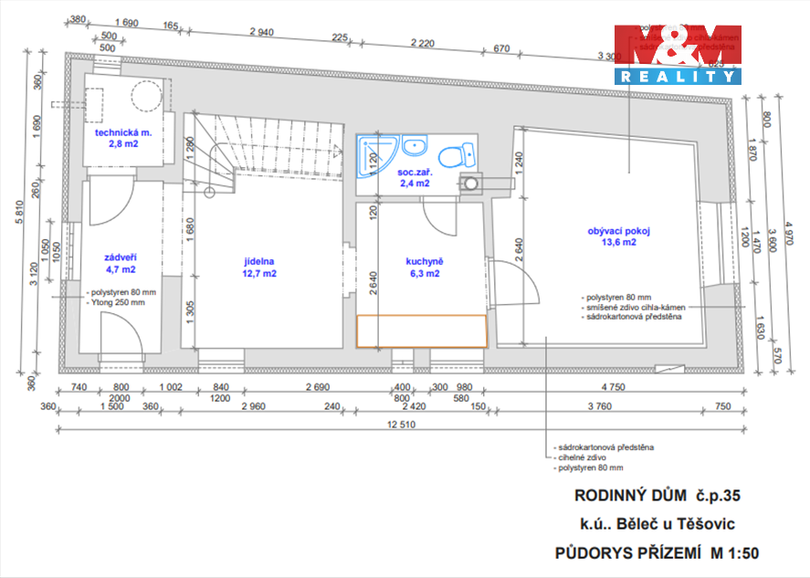 Prodej rodinného domu, 88 m², Běleč - 19