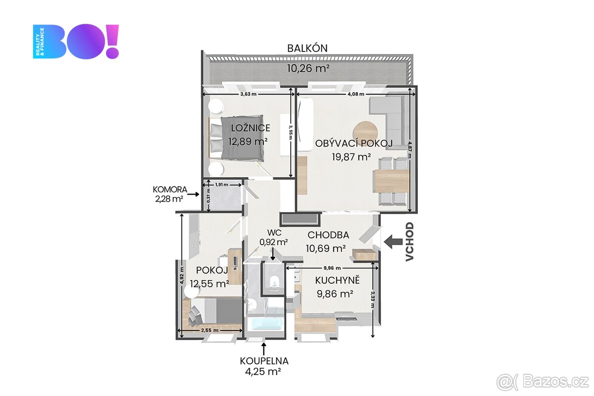 Prodej bytu 3+1, 74 m², Velké Losiny - 19