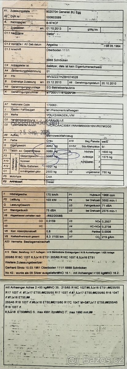 VW Caravelle 4x4, 2,0TDI 103kW, M6, 2011 - 19