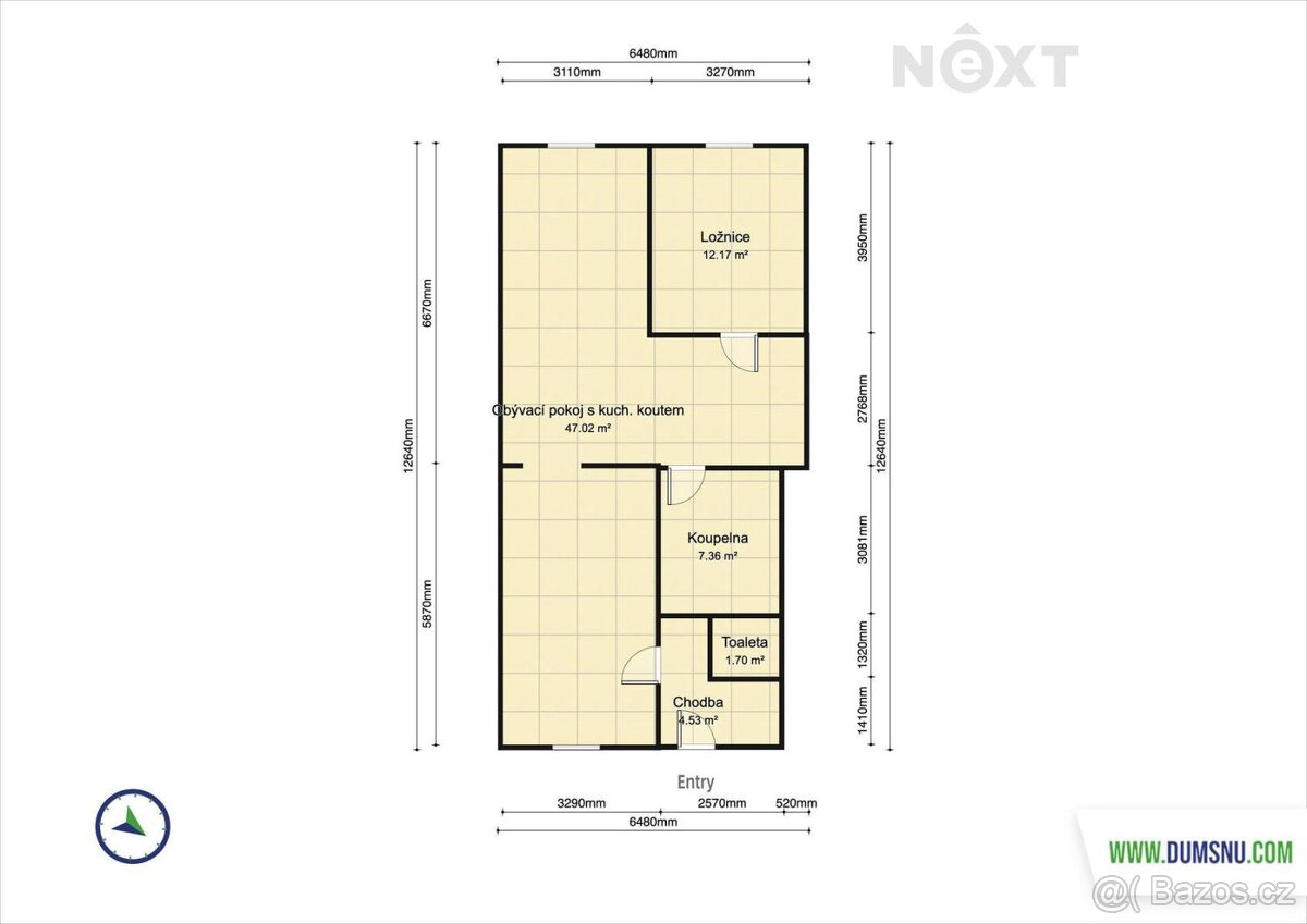 Pronájem byt 2+1, 73㎡ - 19