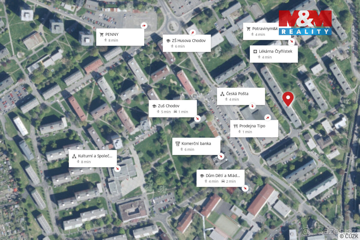 Prodej bytu 2+1, 60 m², Chodov, ul. náměstí 9. května - 19