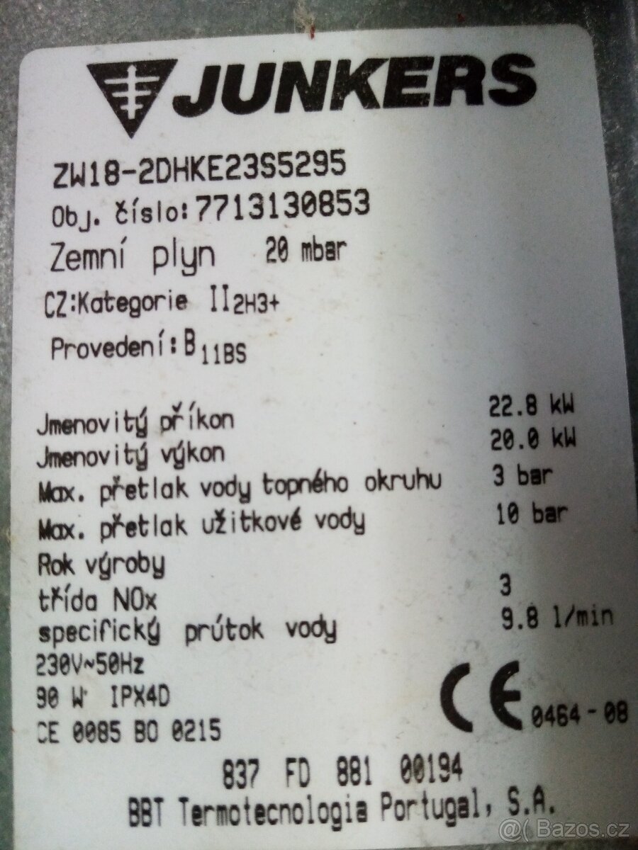 JUNKERS ZS12 a ZS24, JUNKERS ZW18 A ZW24 - 19