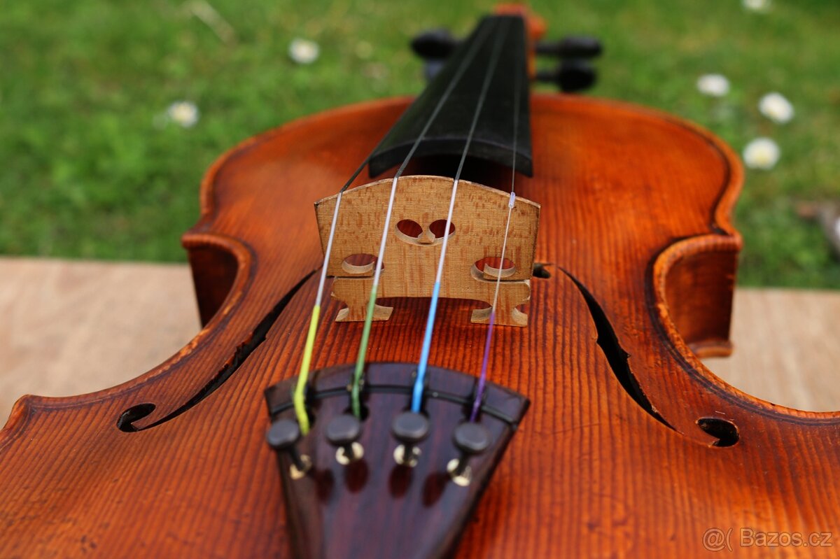 Staré německé housle s silnym zvukem dle David Techler - 19