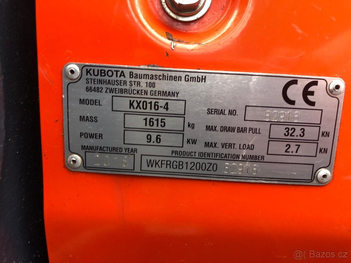 Prodám minibagr Kubota KX 16 - 19