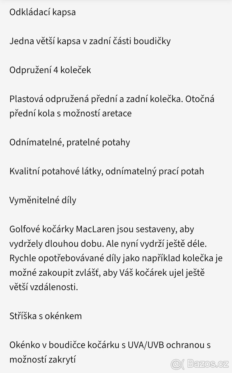 Golfový kočárek Maclaren - 19