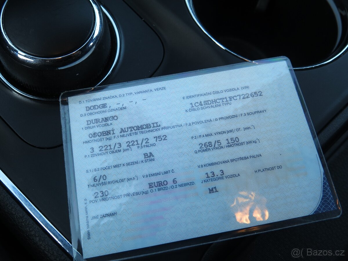 Dodge Durango, 5.7 HEMI V8 SRT vzhled - DPH - 19