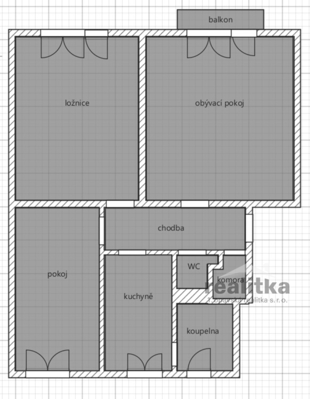 Prodej bytu 3+1 s balkonem, U Fortny, Opava - 19