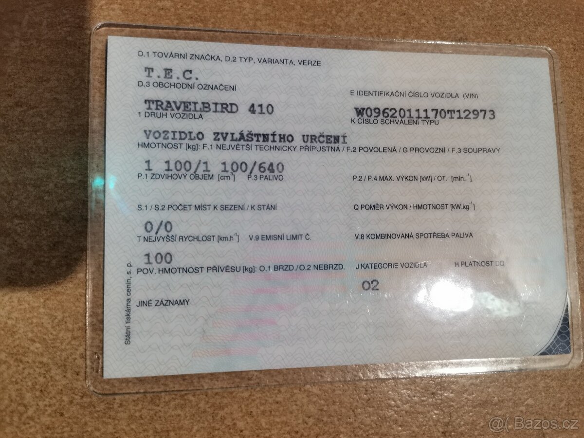 Obytný přívěs, karavan T. E. C. - 19