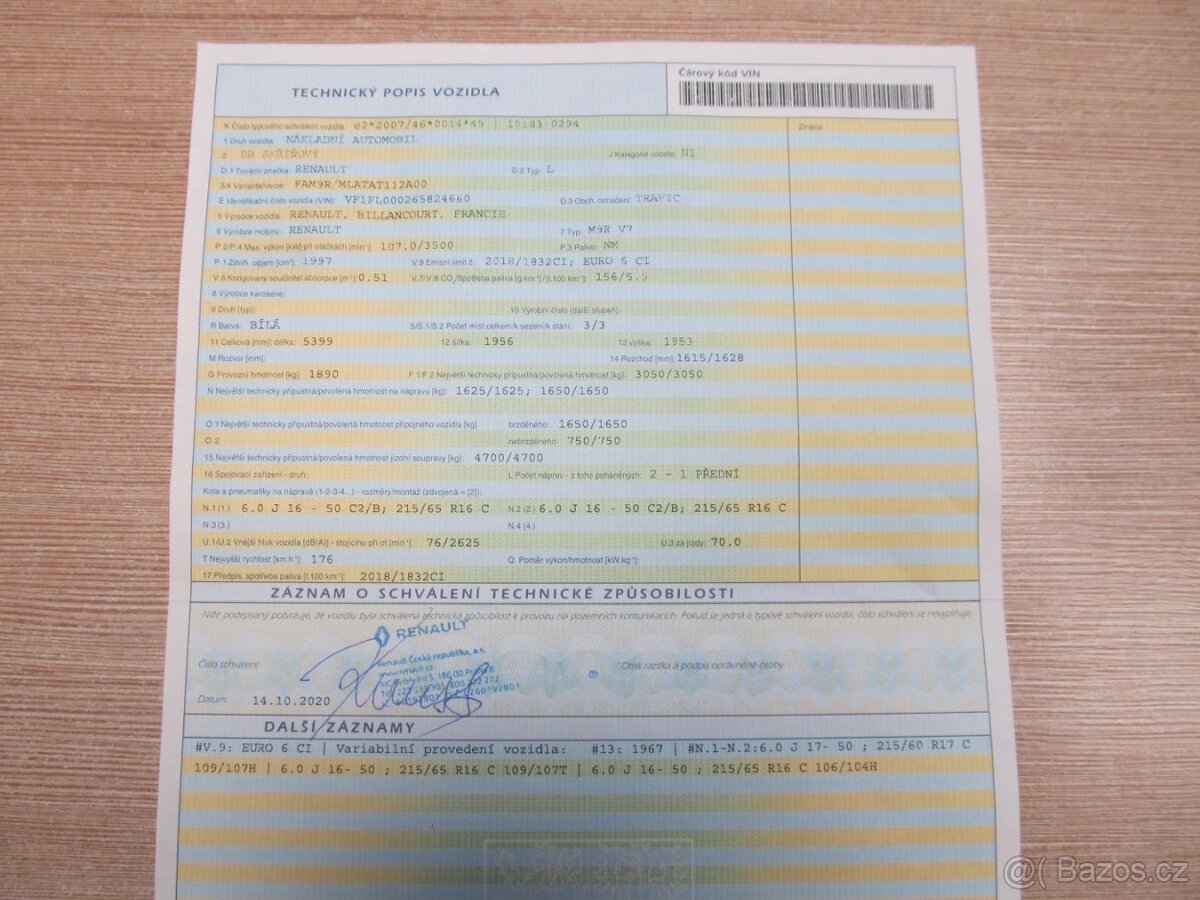 Renault Trafic díly motoru rok výroby 2020 - 19