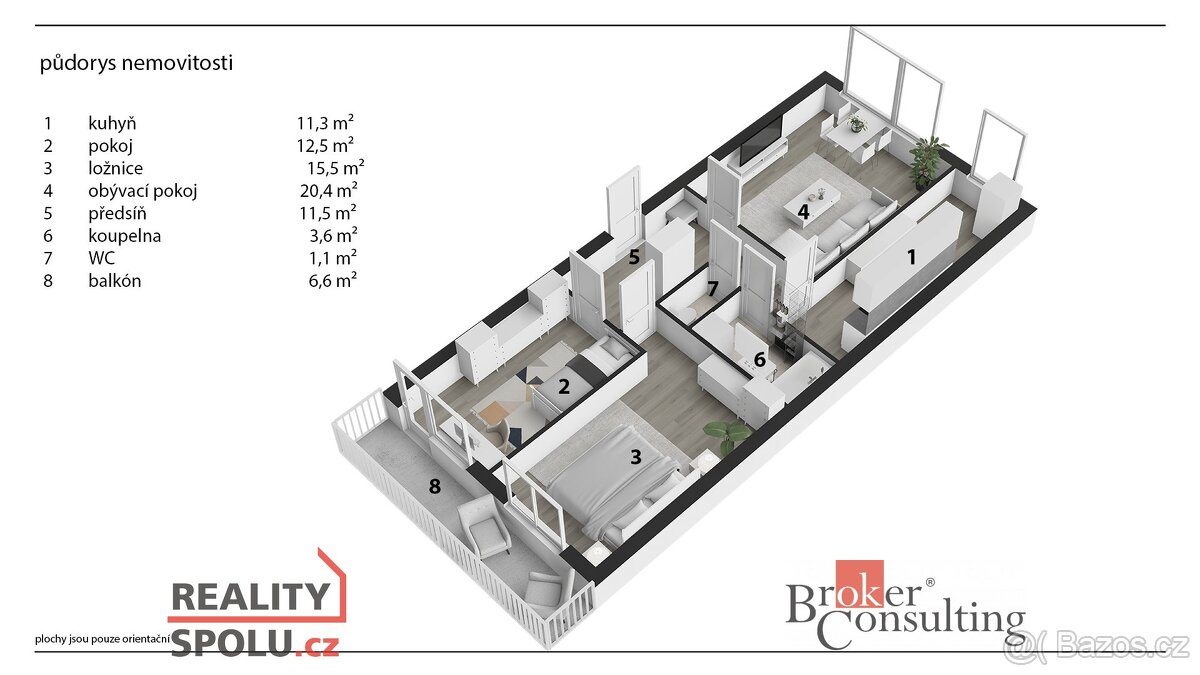 Pronájem, byty/3+1, 82 m2, Oskara Brázdy 555, 53351 Pardubic - 19