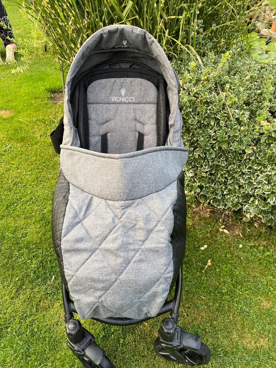 Kombinovaný kočárek venicci shadow denim grey - 19